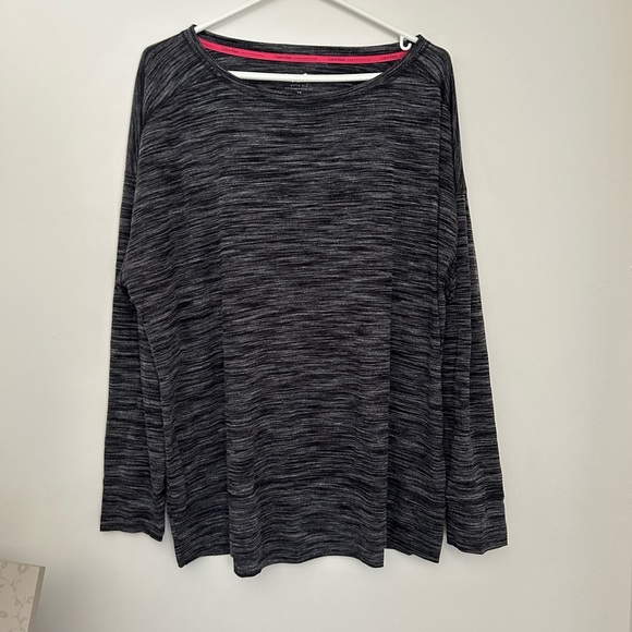 Calvin Klein Gray and Black Long Sleeve Relaxed Sweatshirt - Picture 1 of 4